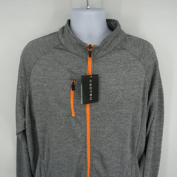 Soybu Apres Mens Light Gray Full Zip Fleece Jacket XXL NWT $50 - Picture 3 of 6